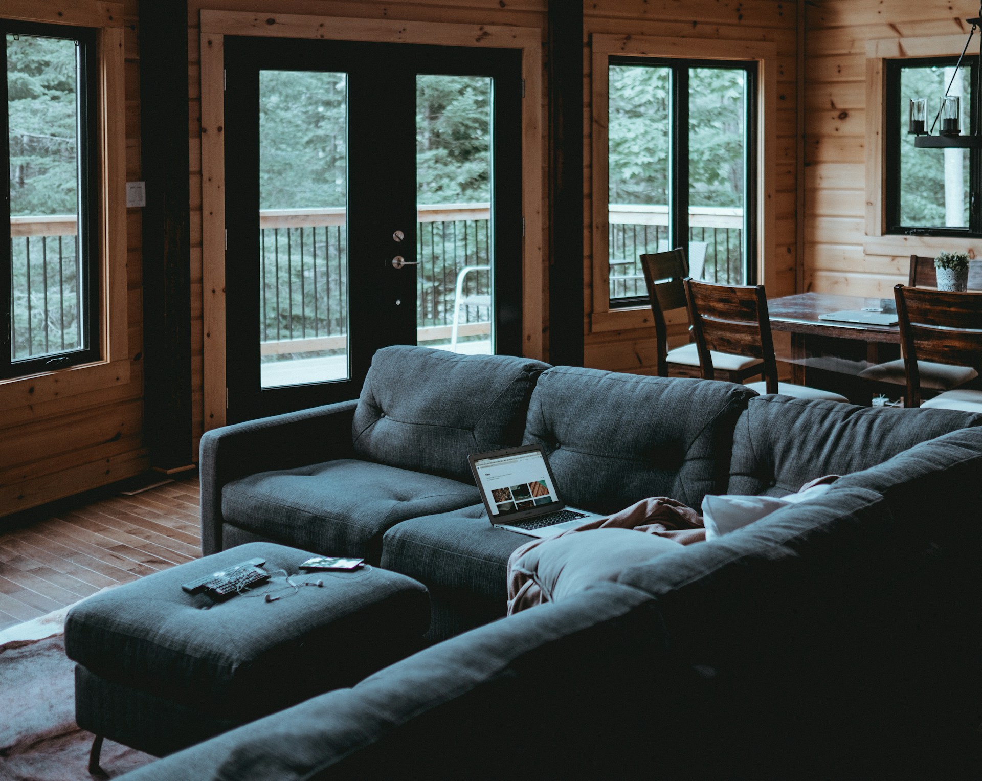 comfy cabin living room